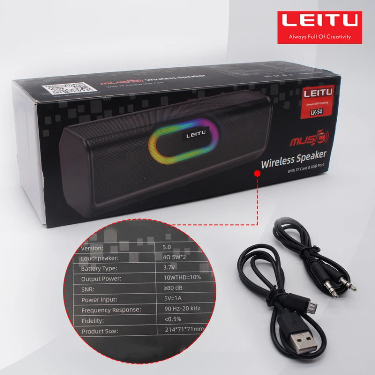 اسپیکر بلوتوثی قابل حمل لیتو مدل LK - 54